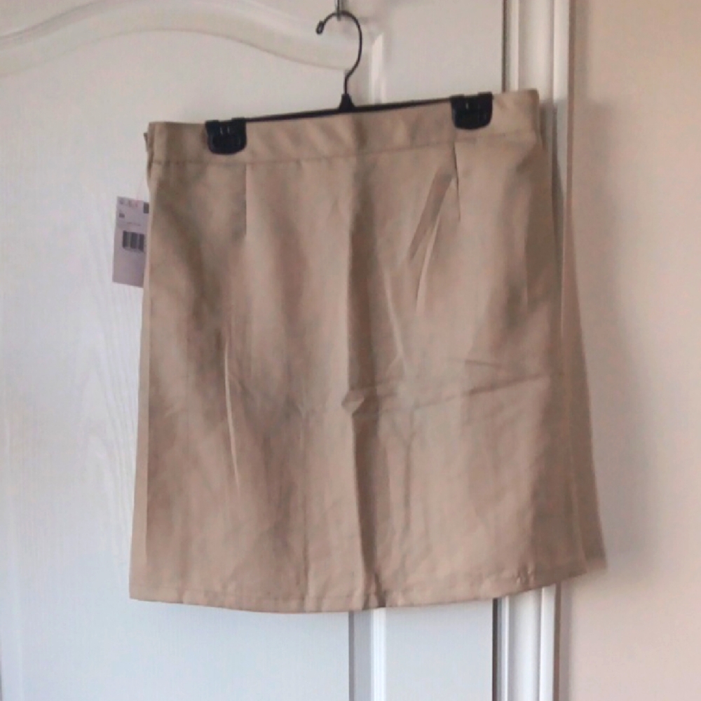 French Toast Beige Mini Skirt, School wear Uniform Skirt